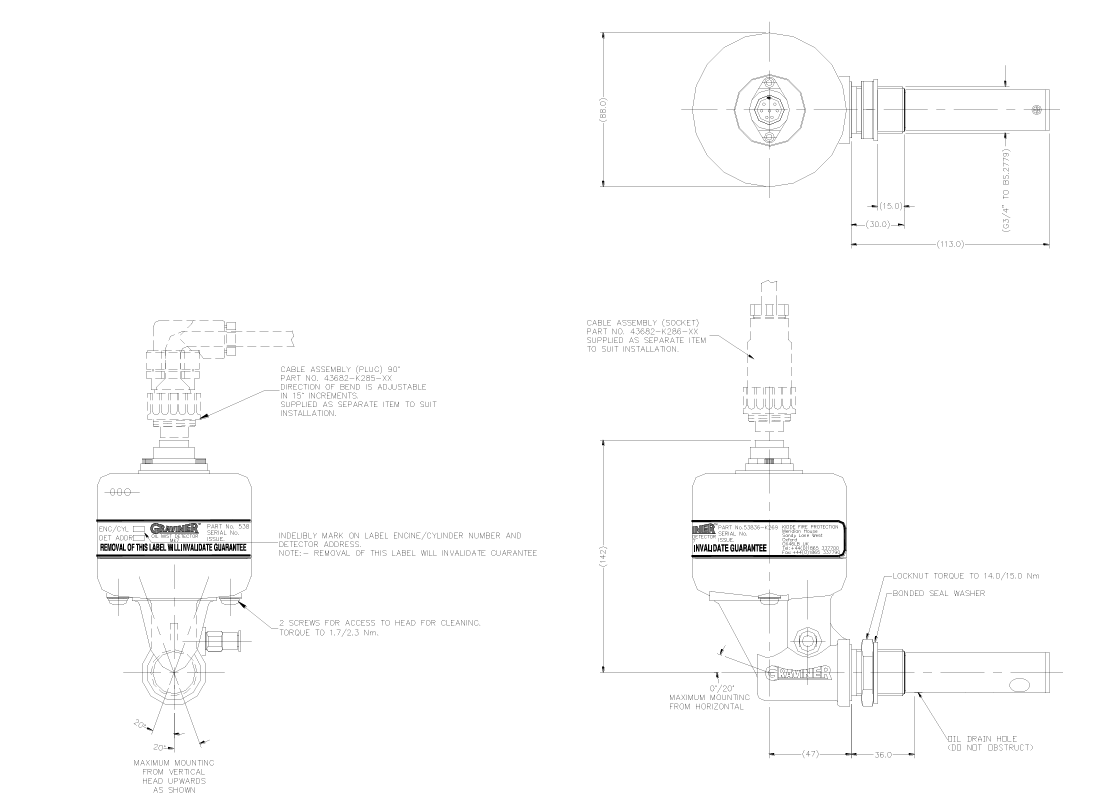 Graviner 53836-K269 MK7 Detector Complete